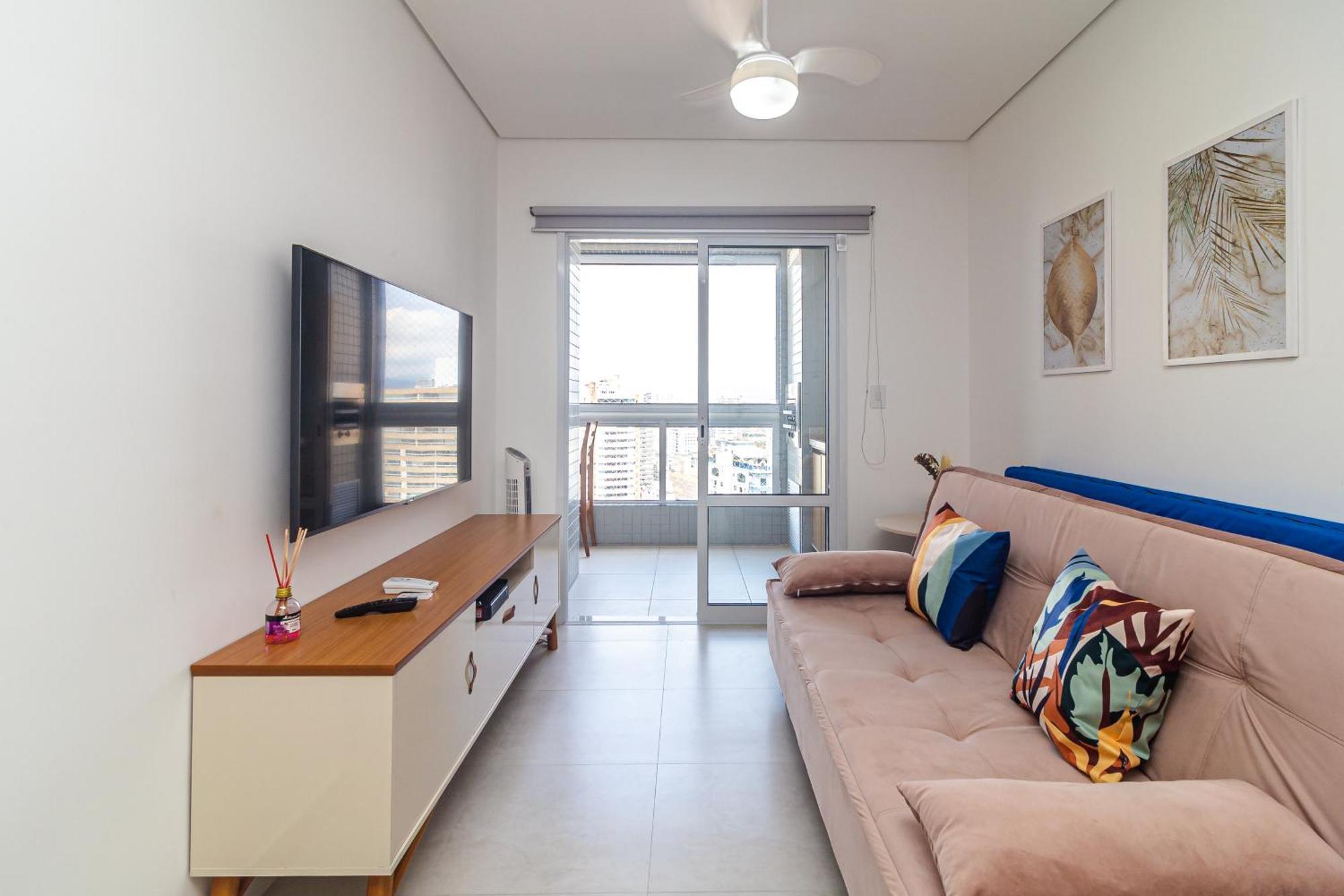 Apto Otima Localizacao A 100M Da Praia, Piscina, Ar Condicionado, Garagem E Portaria 24H Praia Grande  Eksteriør bilde